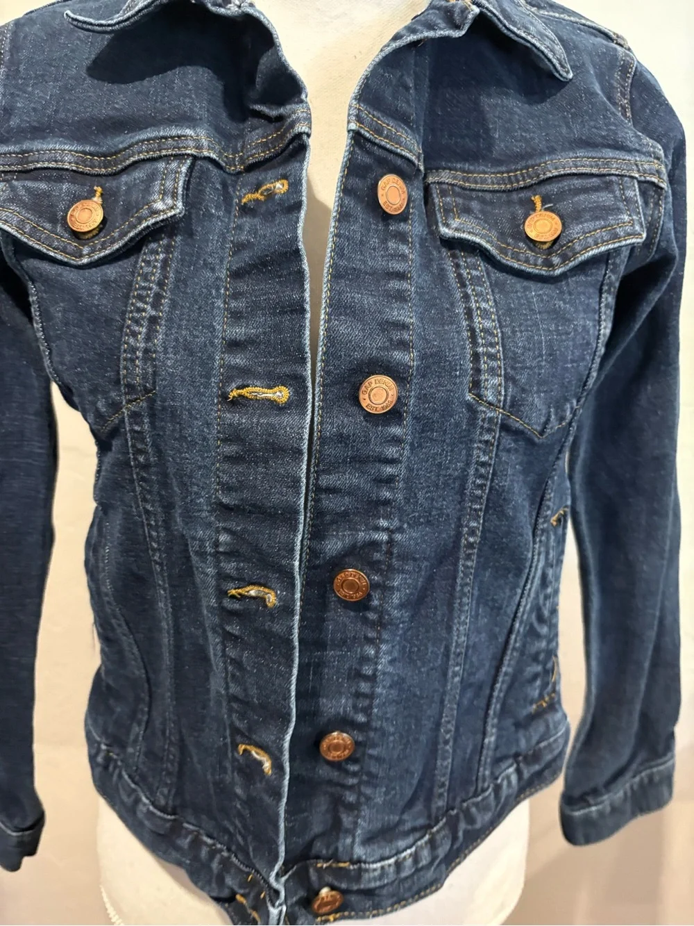 GAP Dark Blue Denim Jacket for Women - Picture 2 of 5
